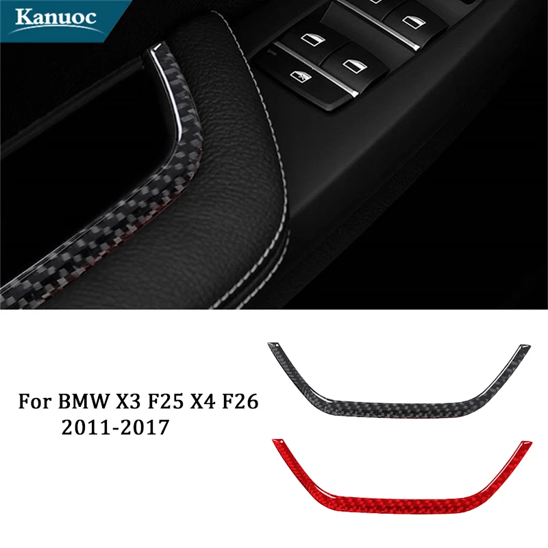 

Carbon Fiber Driver Door Storage Strip Stickers For BMW X3 F25 X4 F26 2011-2017 Car Interior Decorative Accessories