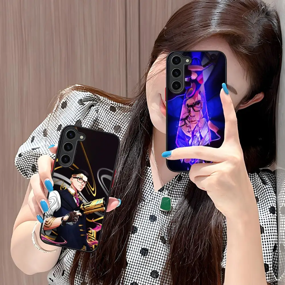 

Valorant Chamber Mobile Phone Case for Samsung Galaxy S25 S24 S23 S22 S21 Plus FE Ultra Colour Silicone Protective Cover Pretty