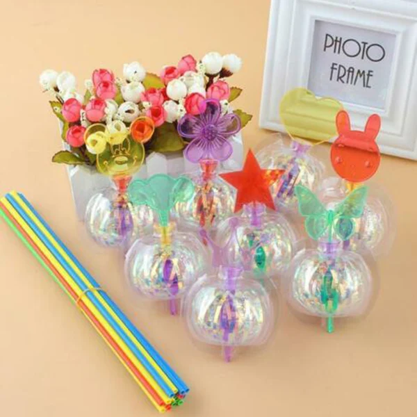 Varietà magica lampeggiante Bubble Wand Light-up Spin Arcobaleno Bubble Ball Toy per bambini