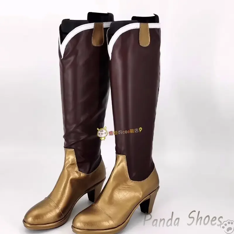 Puella Magi Madoka Magica Tomoe Mami تأثيري أحذية كوميدي كوس أحذية طويلة ل كوميك كون زي الهالوين التأثيري الدعامة الأحذية