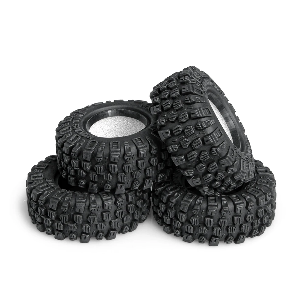 1/30 Rc Crawler Tires 36mm 0.7in Soft Rubber All Terrain Tyres For 1/30 Rock Mud Car Axial Scx30 Ascent-32 Tires Upgrade Parts
