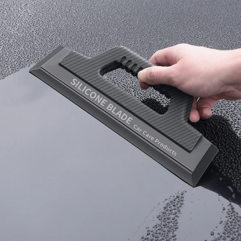 Car Wiping and Water Collection Special Wiper Plate Carbon Fiber Pattern Silicone Wiper Car Film Tool Does Not Damage The Paint