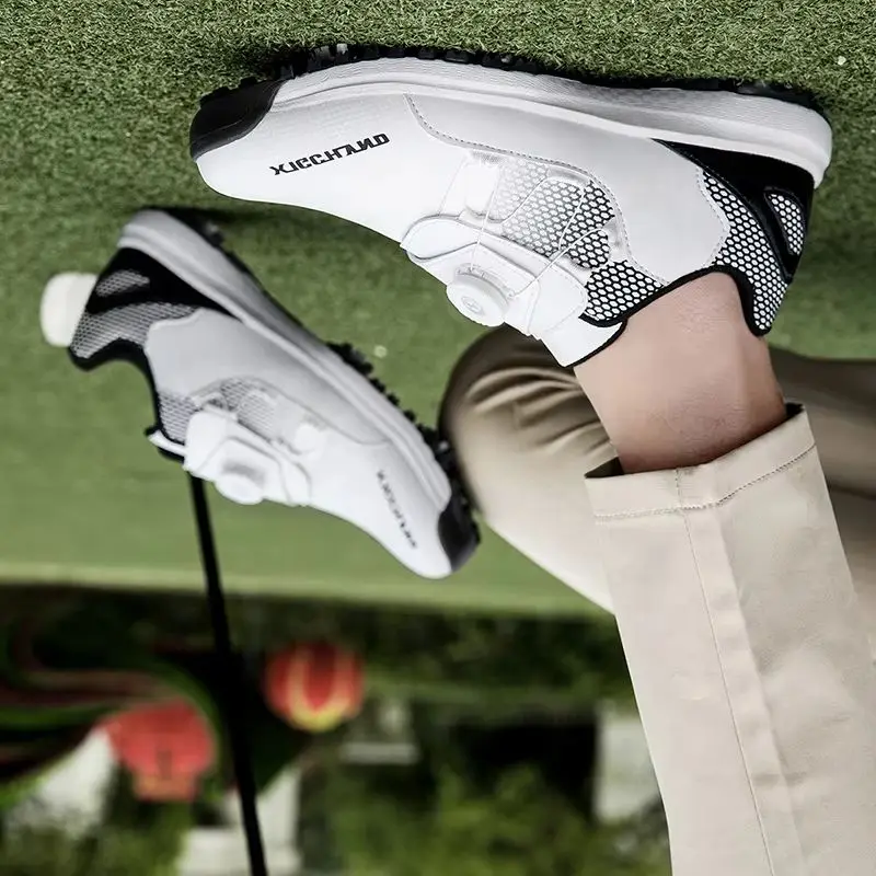 2026 Best Selling Gym Shoe For Men Outdoor Lawn Athletic Shoes Men Quick Lacing Golf Sneakers Man Big Size 46 Golf Training Man