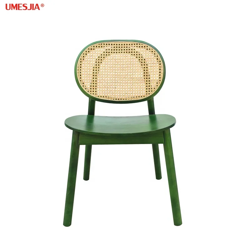 Modern Home Restaurant Furniture ash Solid wood dining chair coffee chair rattan Round chair