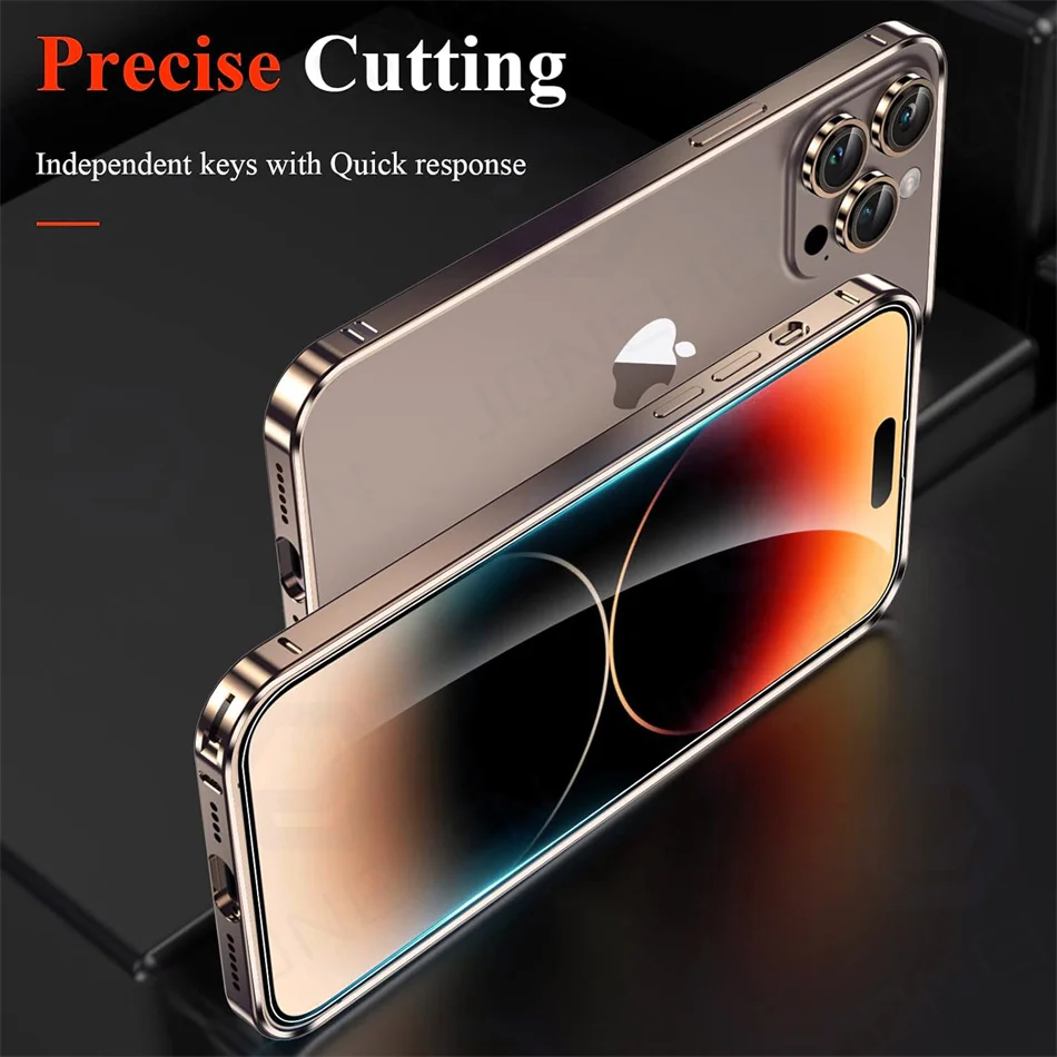 Luxury Light Aluminum Bumper Ultra Case For iPhone 17 13 12 14 Plus 15 16 Pro Max Safety Buckle Desert Metal Alloy Accessories