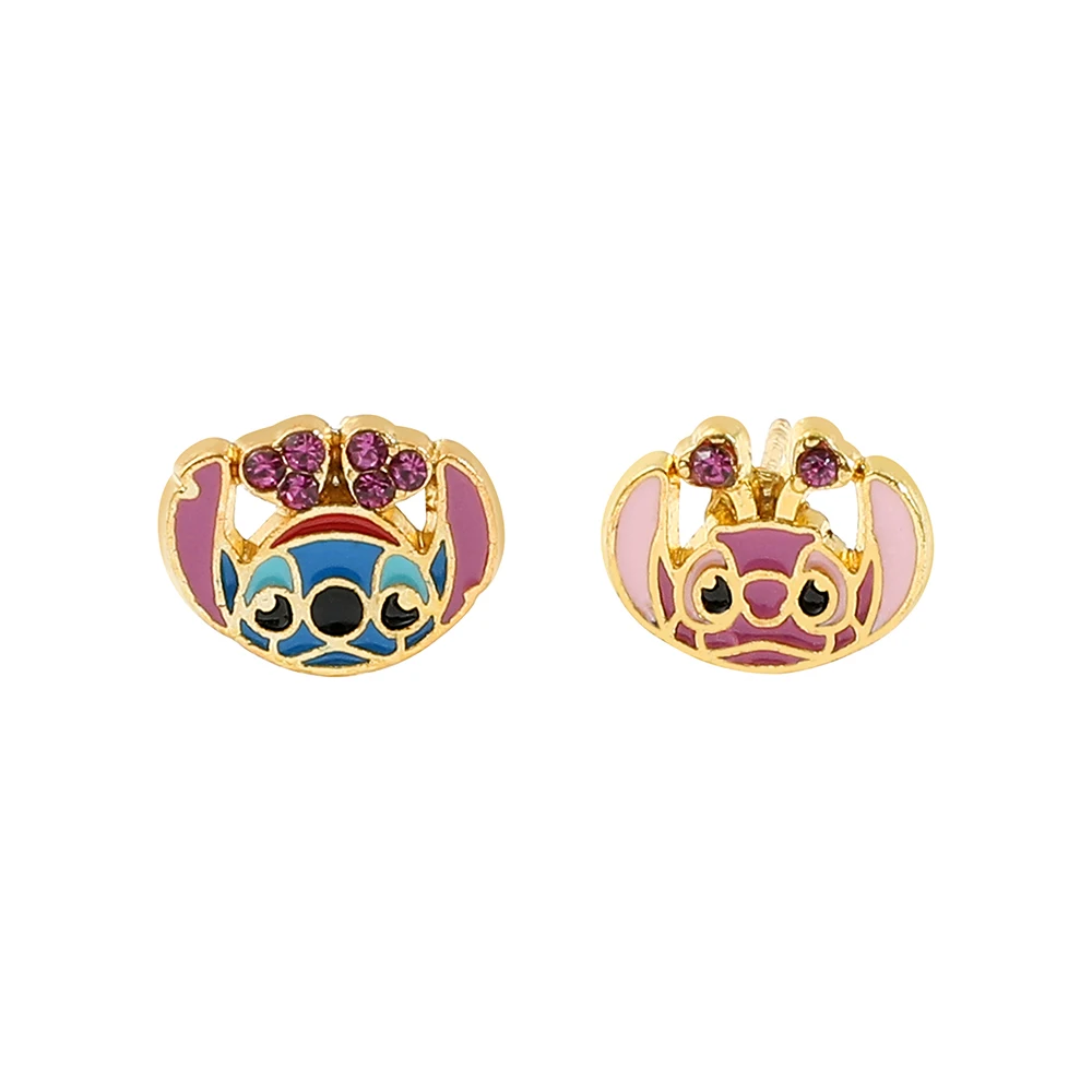 Disney Stitch Asymmetric Earrings Kawaii Lilo & Stitch Simple Ear Studs for Girl Ear Accessories Gifts