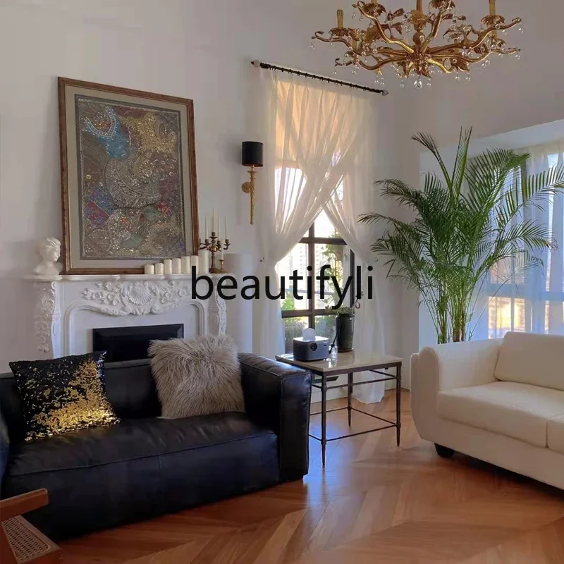 

G Marble Fireplace French White Marble Fireplace Living Room Decorative Stone Carving Fireplace Customization