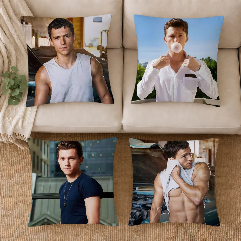 Actor T-Tom H-Holland Cushion Cover Soft Pillowcase Double Sided Sofa Home Living Room Decor Bed Hogar Pillowcover Gift