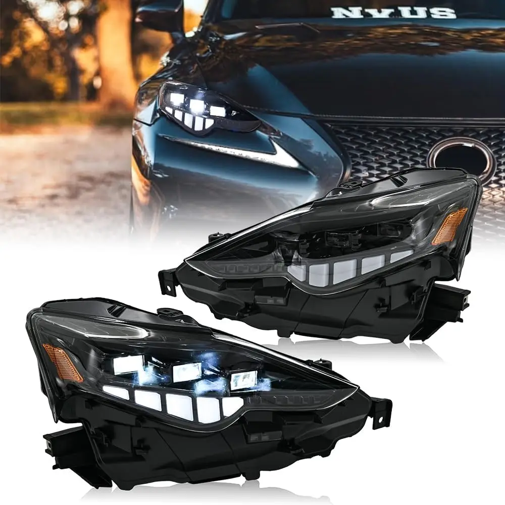 

1 комплект светодиодных фар в сборе для Lexus IS250 IS350 2014-2016/IS200t IS300 2016 последовательные указатели поворота передние фары