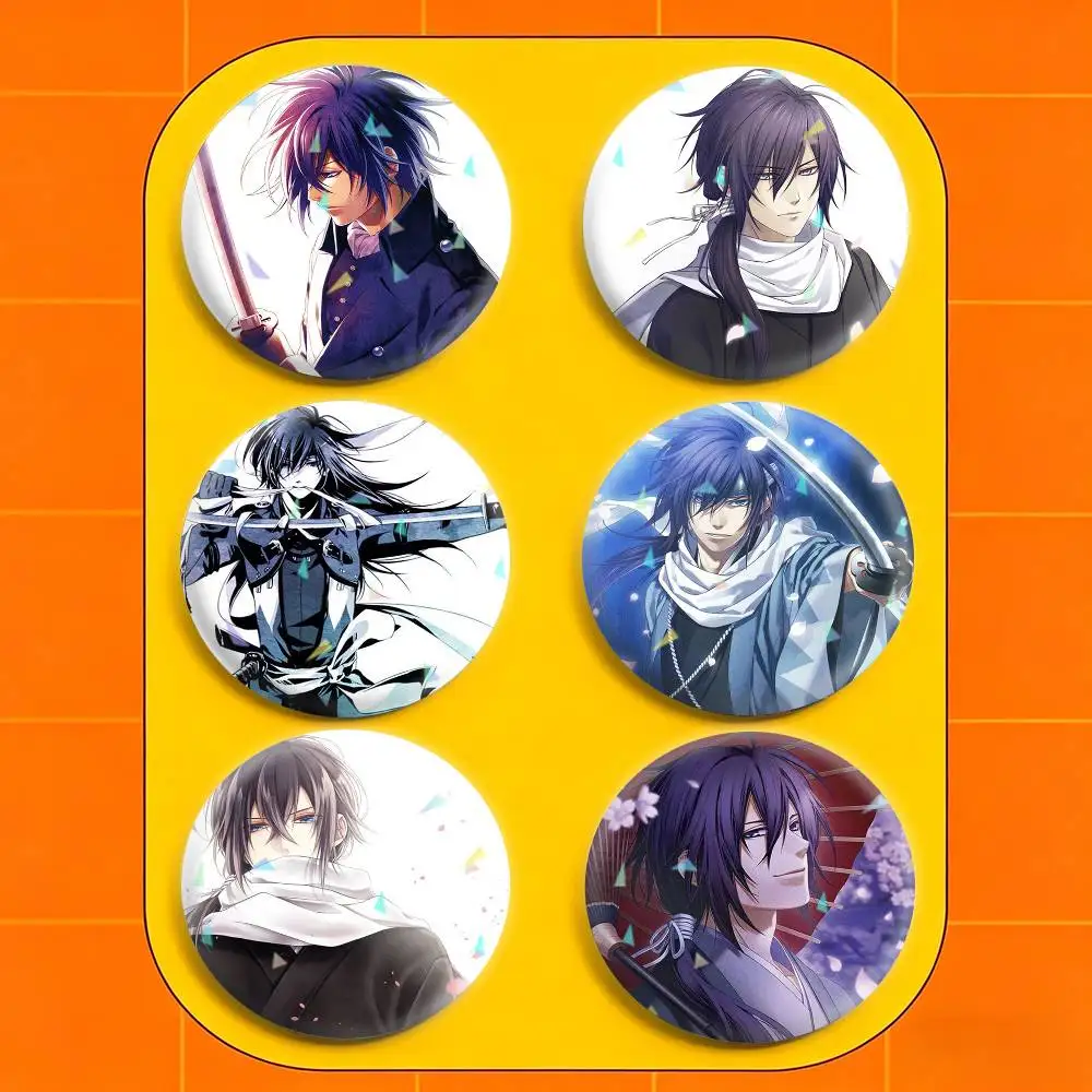 Hakuouki Hajime Saito  32/44/58mm Handmade Pins Round Brooch Badge Backpacks Clothes Jewelry Gifts