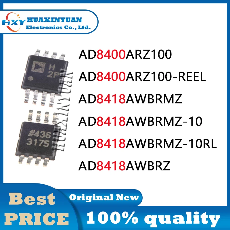 1PCS/LOT AD8400ARZ100 AD8400ARZ100-REEL AD8418AWBRMZ AD8418AWBRMZ-10 AD8418AWBRMZ-10RL AD8418AWBRZ AD84 New and Original Ic Chip