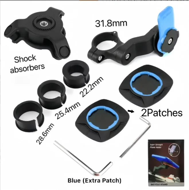 

Motorcycle Bike Phone Holder Stand Bicycle Phone Lock Bike Holder 360° Rotatable Navigation Support Security Bracket Phone Stand