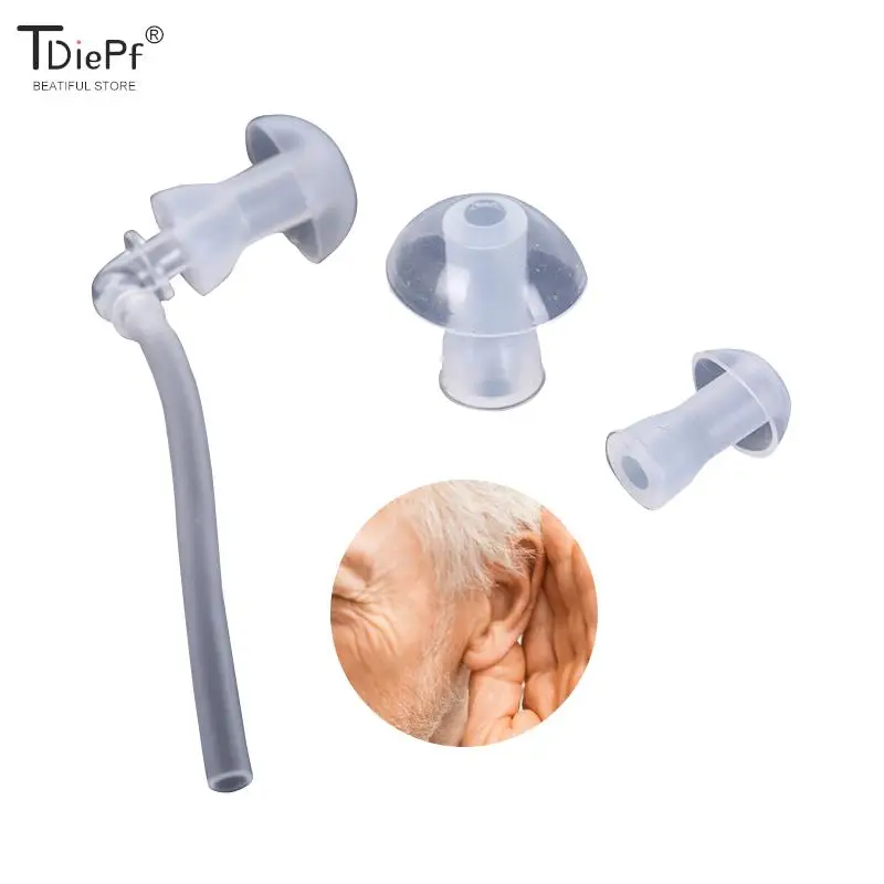 

1set Hearing Aids Accessories New Hearing Aid Earplug Ear Plugs Eartips Domes with Sound Tube Tubes + Domes (L M S) Size