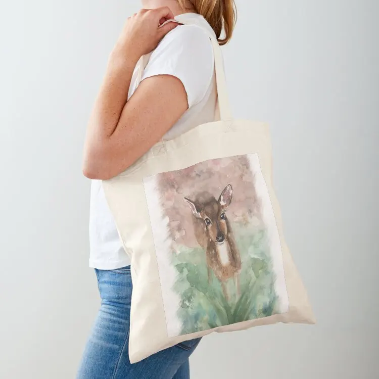 

Innocent deer watercolour painting Tote Bag tote bag tote bags aesthetic Cloth bags handbag