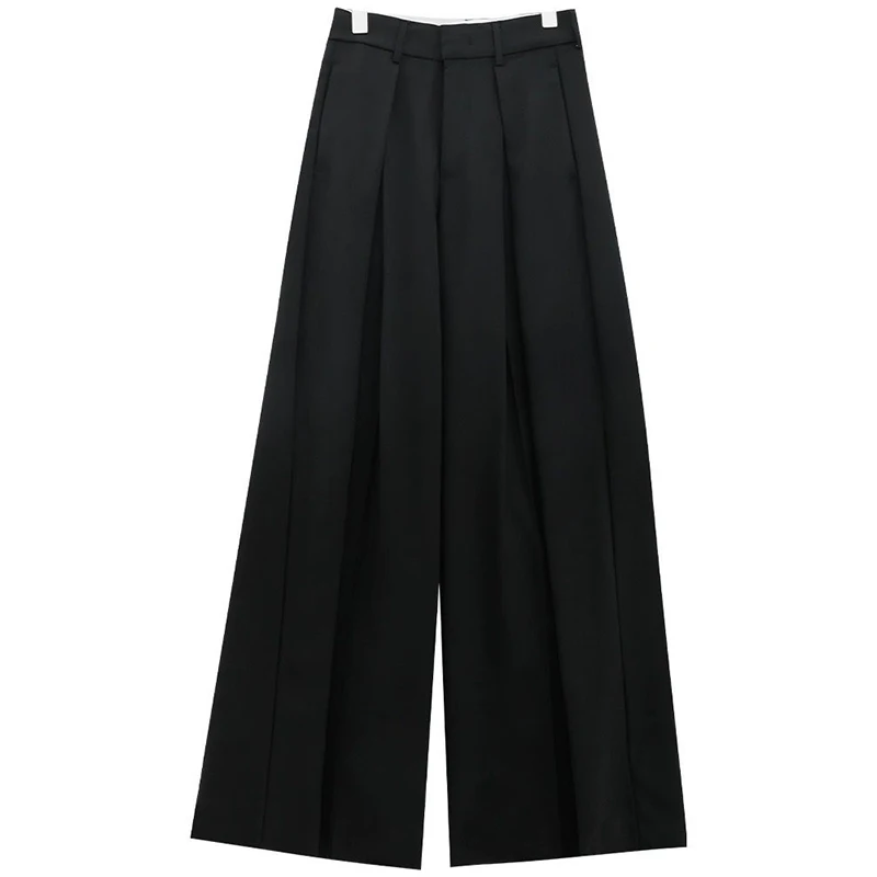 Pantalon à jambes larges pour femmes, Streetwear, Vintage coréen, taille haute, droit, esthétique Y2K, Harajuku, Baggy noir assorti avec tout