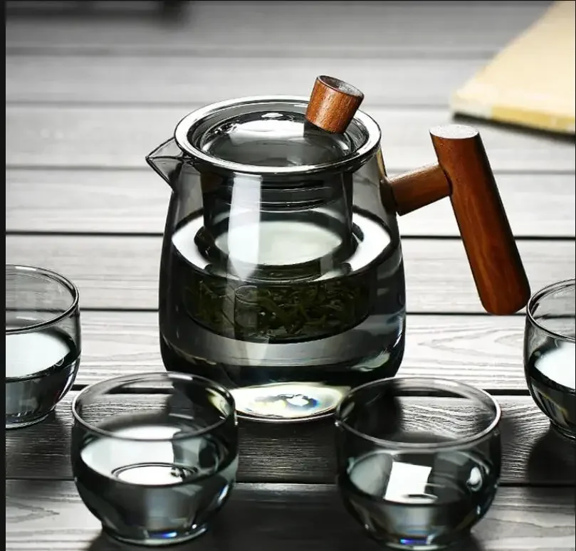 High Temperature Resistance Glass Teapot Teacup Teakettle Tea Cooker Kungfu Set Scented Pot Heatable Kettle Teaware Sets