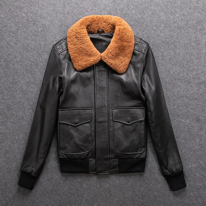 casual Free Genuine Shipping,Women leather jacket.Winter warm thick cotton sheepskin outwear,soft fur collar leather coat.