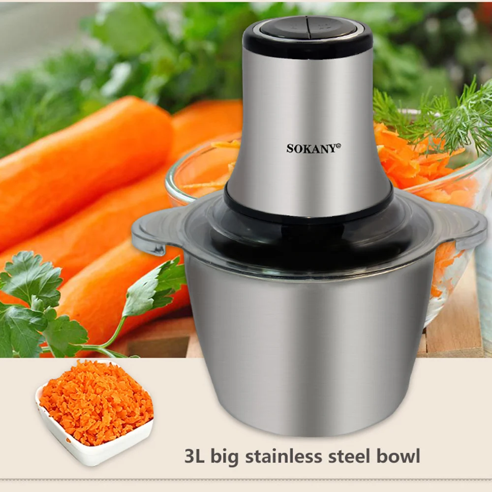 220V Electric Meat Grinder Mincer Portable Blender Machine for Kitchen Vegetable Chop Cutter Mini Food Processors Crusher 채칼 절단기