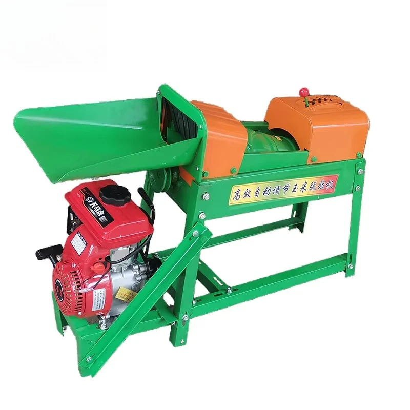 Agricultural Automatic Corn Maize Threshing & Shelling Machine with Engine High Productivity 1000-1500kg/h Capacity