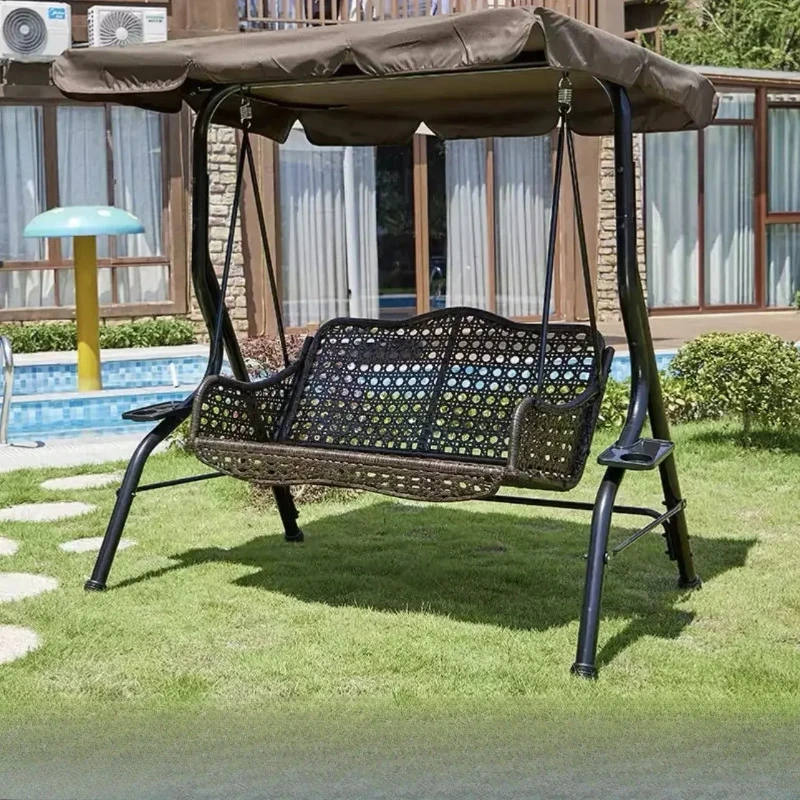 

Swing Outdoor Courtyard Balcony Outdoor Home Adult Basket Rattan Rocking Chair Swing Double Hammock Hanging Chair Garden Chair
