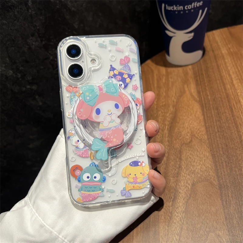 For Magsafe Magnetic Wireless Charge Case For iPhone 14 13 12 11 15 Pro Max 16Plus 16e 17air Acrylic Hard PC Back Cover