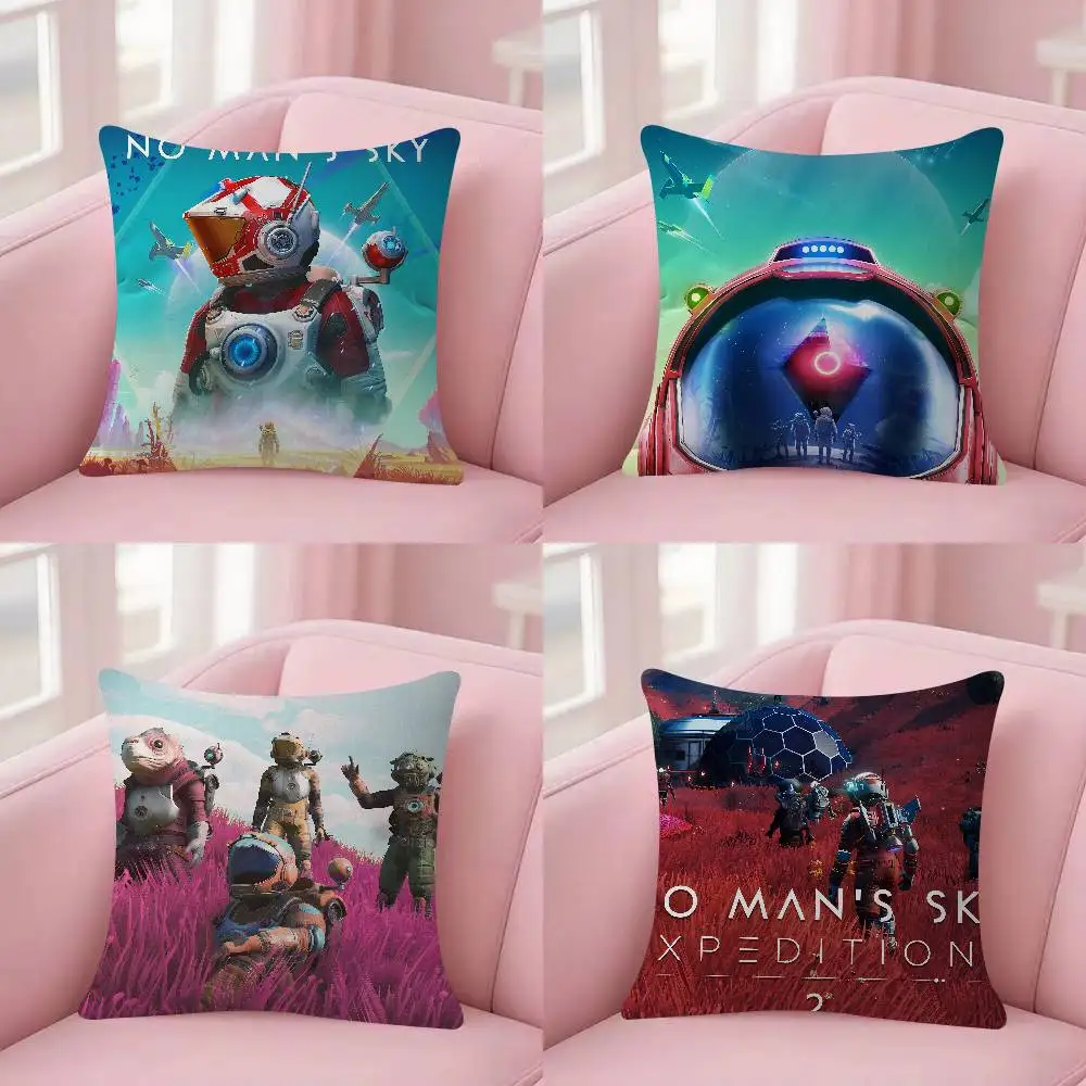 Space Game No M-Man S Sky Pillow Case For Sofa Decor Car Office Room Printing Cushion Cover Decorations And Protector