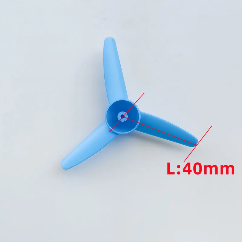 5Pcs Micro DIY Motor 2mm Shaft Propeller with 3 Vanes 80mm Fan Shape for Fan Leaves Ship Model RC Boat DIY Airplane Science