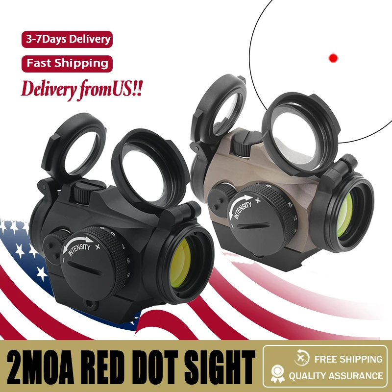 Evolution Gear NEW 2MOA Red Dot Reflex Sight 1x20m with Full Markings for Hunting Airsoft Rifles Basic Mount, US STOCK