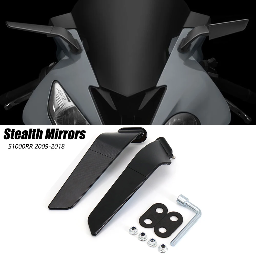 

S1000RR Motorcycle Stealth Mirror For BMW S1000RR 2009-2018 Accessories Adjustable Fold Rearview Fixed Wing Sports Winglets