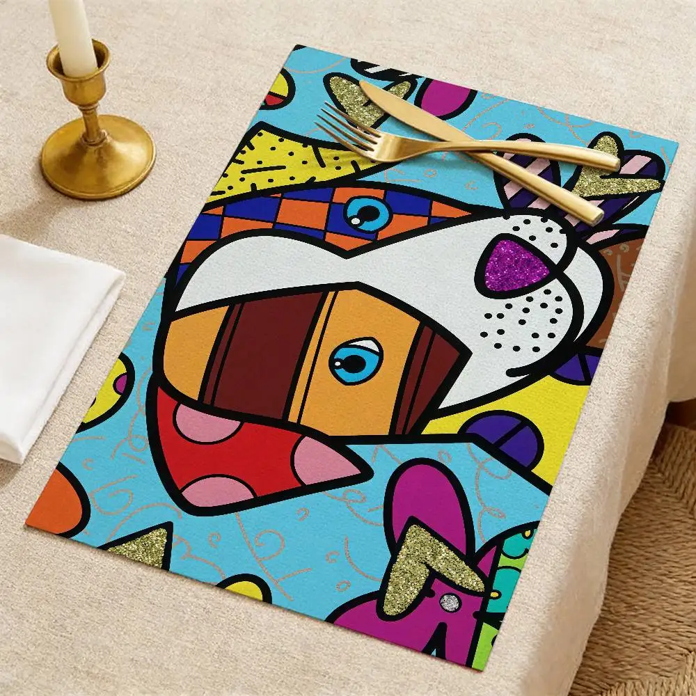 Pop-Art Tischset, Rutschfest, Hitzebeständig & Langlebig, Küchen- & Esstisch-Dekoration