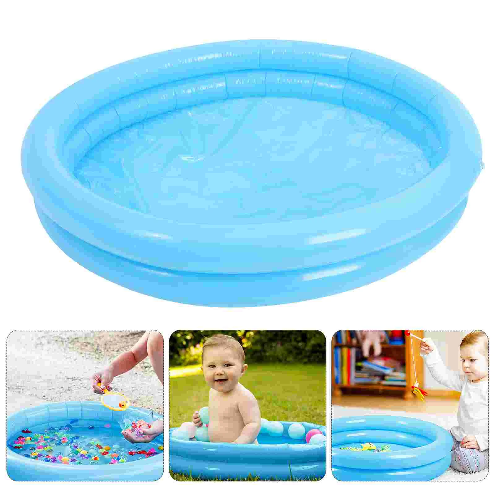 Inflatable ถาดทราย 60 ซม.Moldable Play Sandbox แบบพกพาของเล่นเด็กถาดสําหรับ Home Beach ใช้สระว่ายน้ํา