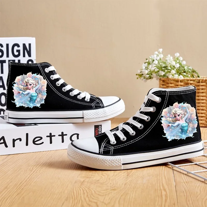 

Милые парусиновые туфли Disney для женщин и девочек «Холодное сердце», повседневная обувь для подарка подруге, европейские размеры 35-44