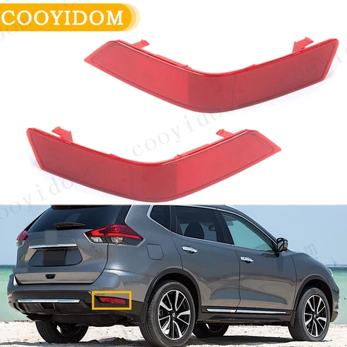 Lámpara antiniebla del parachoques trasero del coche, luces reflectoras de freno trasero para Nissan x-trail T32 2017 2018 2019 2020, luces decorativas de luz falsa