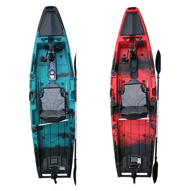 

10.5ft Single Seat Sit-Top Fishing Kayak Propeller Pedal Drive System Electric Motor Bass Fish Tackle Water Sports Rowing Boats