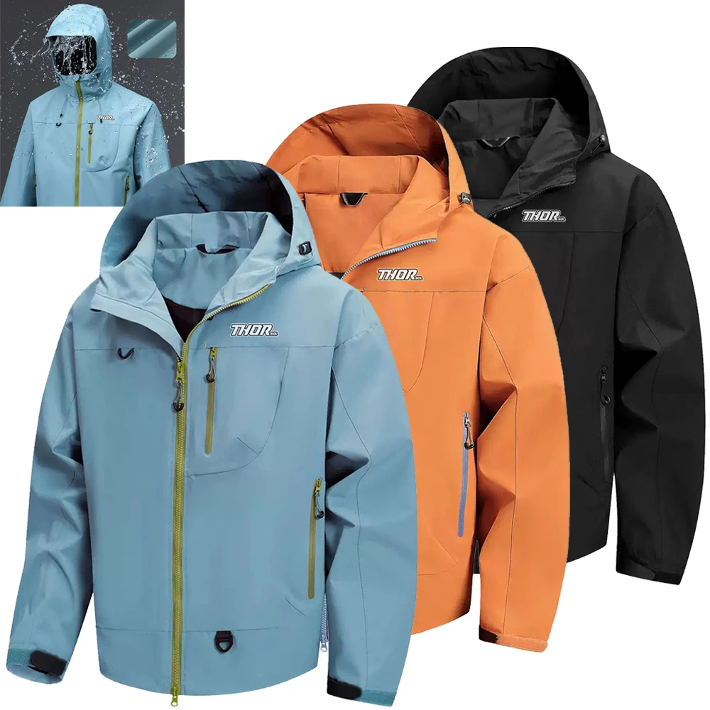 

THORSOL Men Waterproof Cycling Jackets Mtb Mountain Bike Windproof Motorbike Wind Coat Bicycle Clothing Chaqueta Ciclismo Hombre
