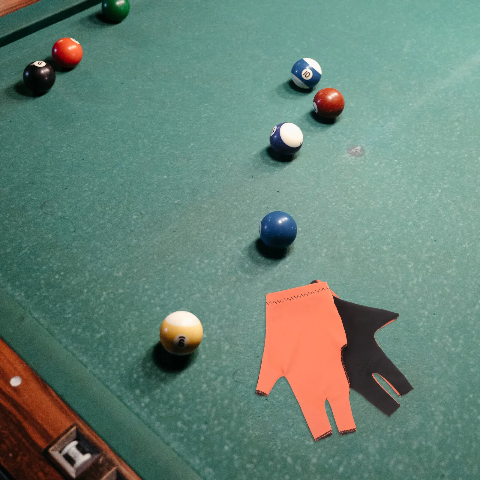 زوج واحد من قفازات البلياردو الواقية ذات سطح أملس، قفازات حمام السباحة غير قابلة للانزلاق، لمسة مريحة، أصابع مرنة للاستخدام لفترة طويلة