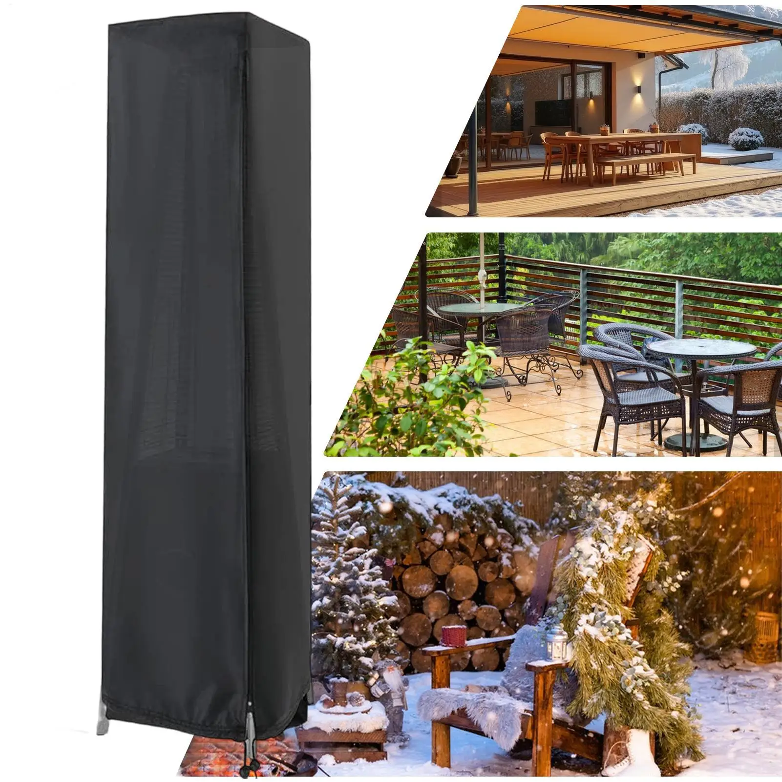 

Heater Cover UV Resistant Dustproof Protector Outdoor Heater Guard With Drawstring For Outdoor Garden Yard Pathway Backyard