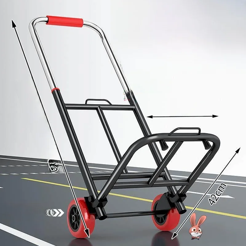 portable-small-shelf-helper-pulling-luggage-cart-simple-japanese-style-stainless-steel-foldable-shopping-car-for-home-storage