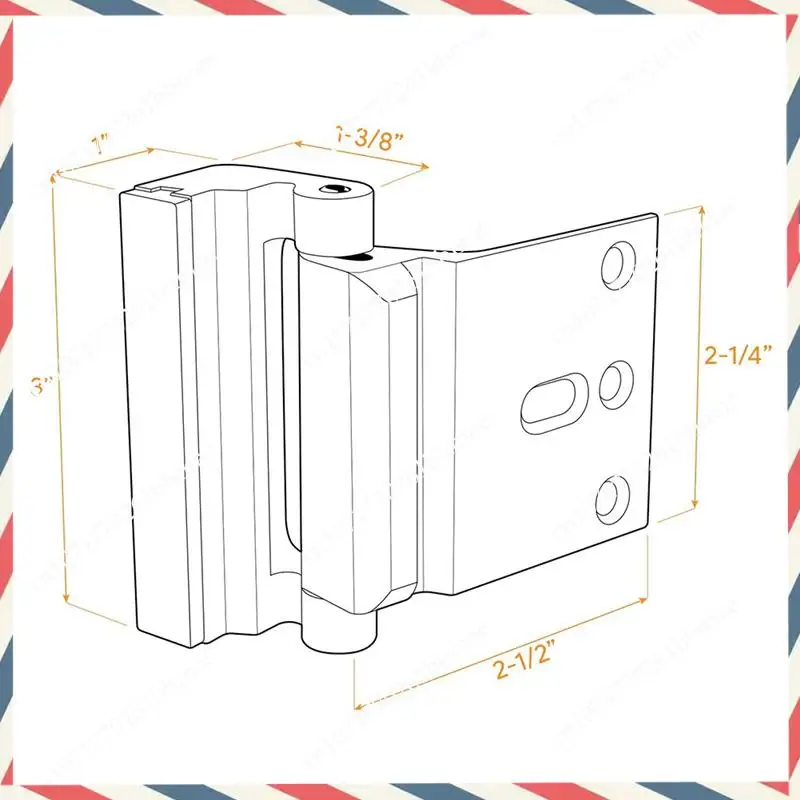 -A21Z Fechadura de reforço de porta Parada de construção à prova de crianças Parada de 3 polegadas à prova de crianças preta