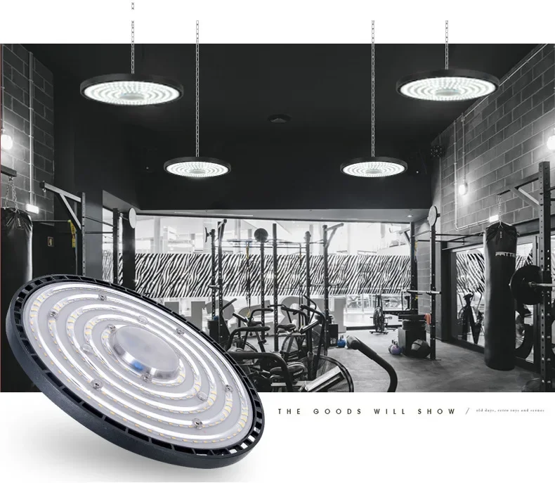 

Industrial plant, gymnasium, warehouse, UFO, flying saucer light workshop, factory lighting, floodlight chandelier flood light