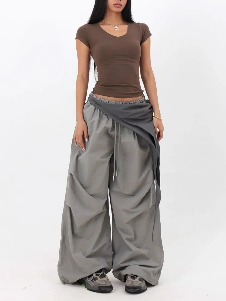 

Брюки-парашюты женские Damen летние модальные широкие силуэты Highstreet оверсайз на открытом воздухе легкие быстросохнущие художественные городские брюки