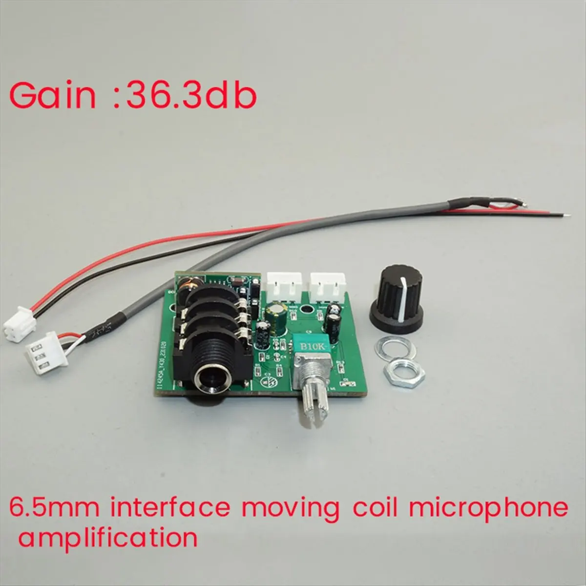 Dynamic Microphone Capacitor Amplifier Preamplifier Mic Pickup Small Signal Amplification Circuit Module 6.5mm Interface-DT30