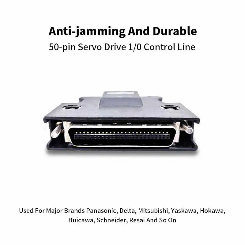 50Pin SCSI IO Servo Terminal Cable Connection Line for Panasonic Mitsubishi Yaskawa Delta 20/25/26/44/50 Pin CN1 Control Wire