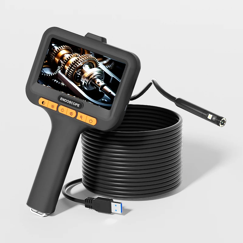 4.3'' IPS Screen Endoscope Camera 8MM Single Dual Lens Waterproof USB Probe 2M-100M With 8LEDs Cable Pipe Inspection Borescope