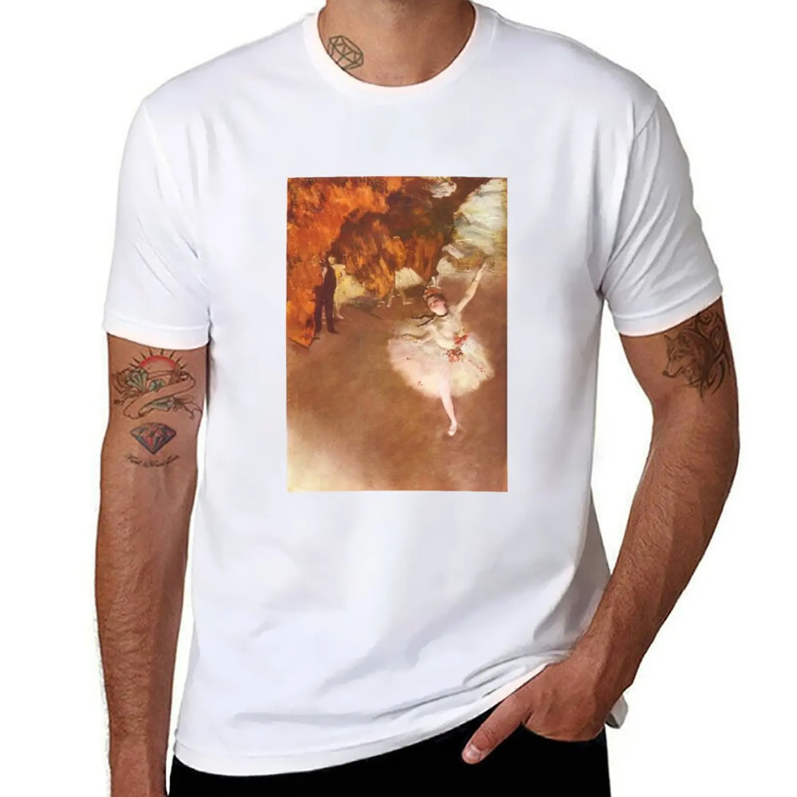 

Edgar Degas French Impressionism Oil Painting Ballerinas Rehearsing Dancing T-Shirt cotton t shirts man 100% man tshirt T-shirt
