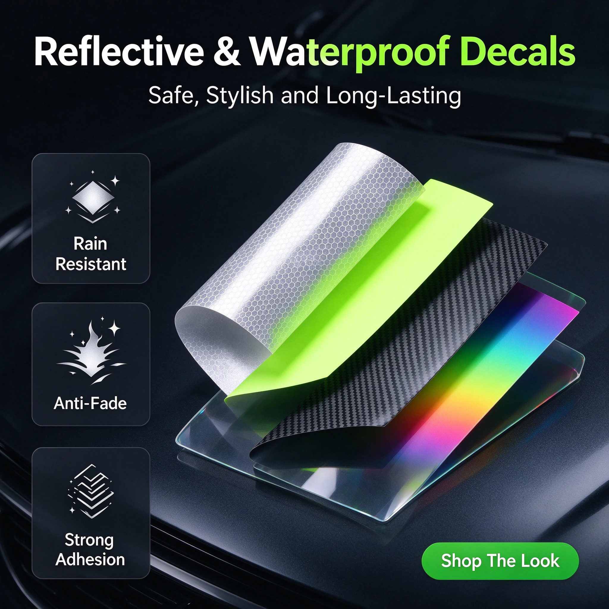 Personality JDM Wakaba Leaf Decal Vinyl Sticker Die Cut Full Color Laptop Car Drifting Japan Racing Motorcycle Helmet Stickers