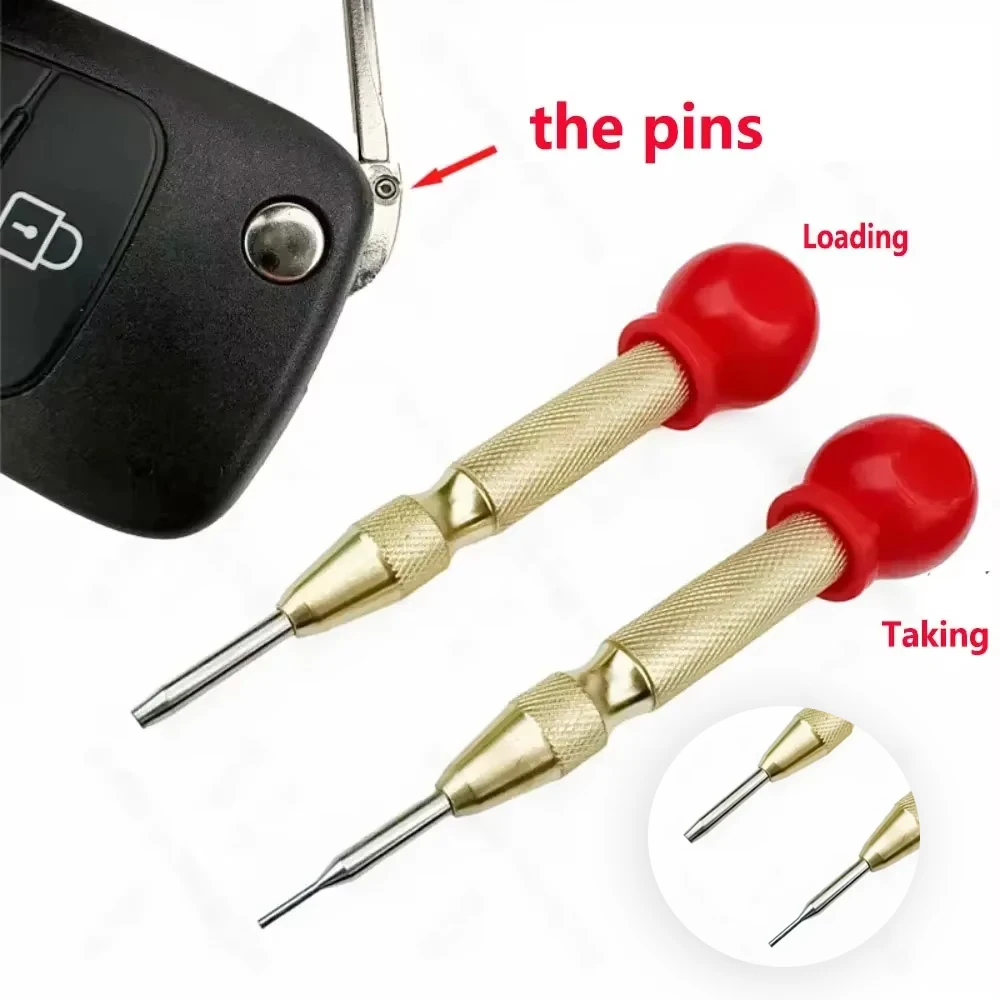 2pcs/set Replacement Pins Quick Taking and Loading Folding Remote Control Key Fixing Pin Tools