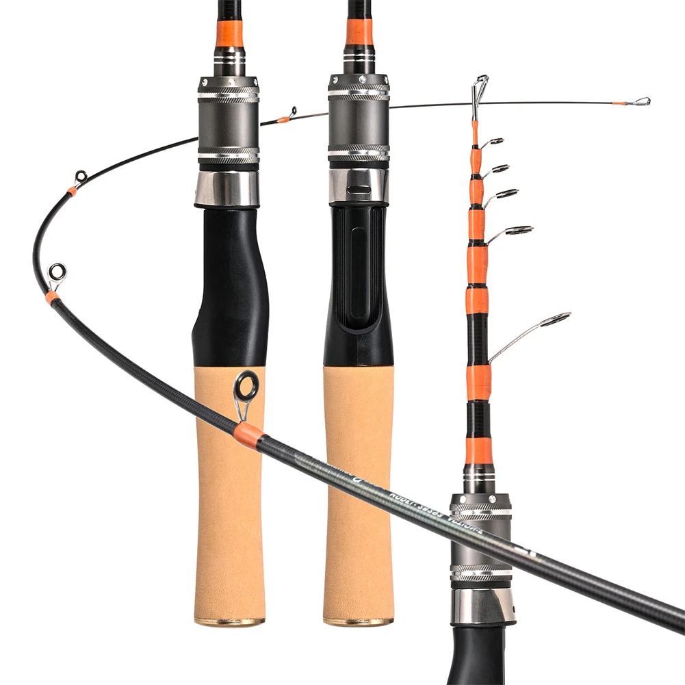 

1pcs Portable Telescopic Casting And Spinner Fishing Rods UL Horse Mouth Rod 4-10lb Portable Straight Handle Fishing Rod