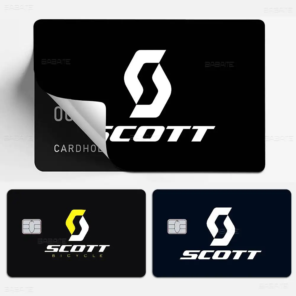 S-ScottS Bike Logo Game Film Cover Sticker Case for Small Chip Credit Debit Card Front Side