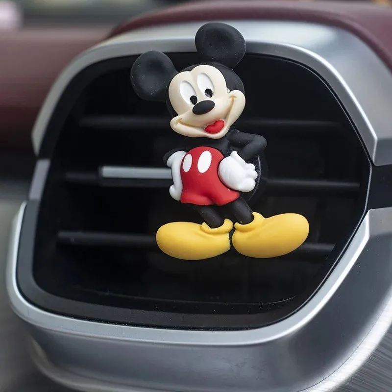 Disney Anime Mickey Mouse Perfume Clip Kawaii Minnie Car Air Outlet Decoration Cartoon Perfume Ornaments Car decoration